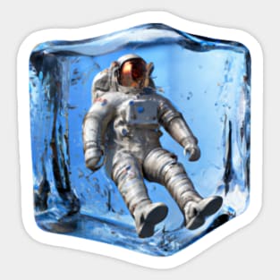 Astronaut Ice Cube Sticker